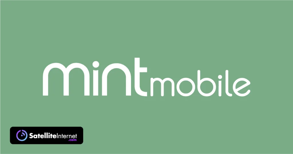 white mint mobile logo on green mint mobile background